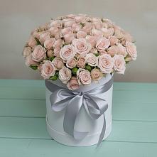 Цветочная композиция из Розы в шляпной коробке #REPLACE_PRED# Колодкино