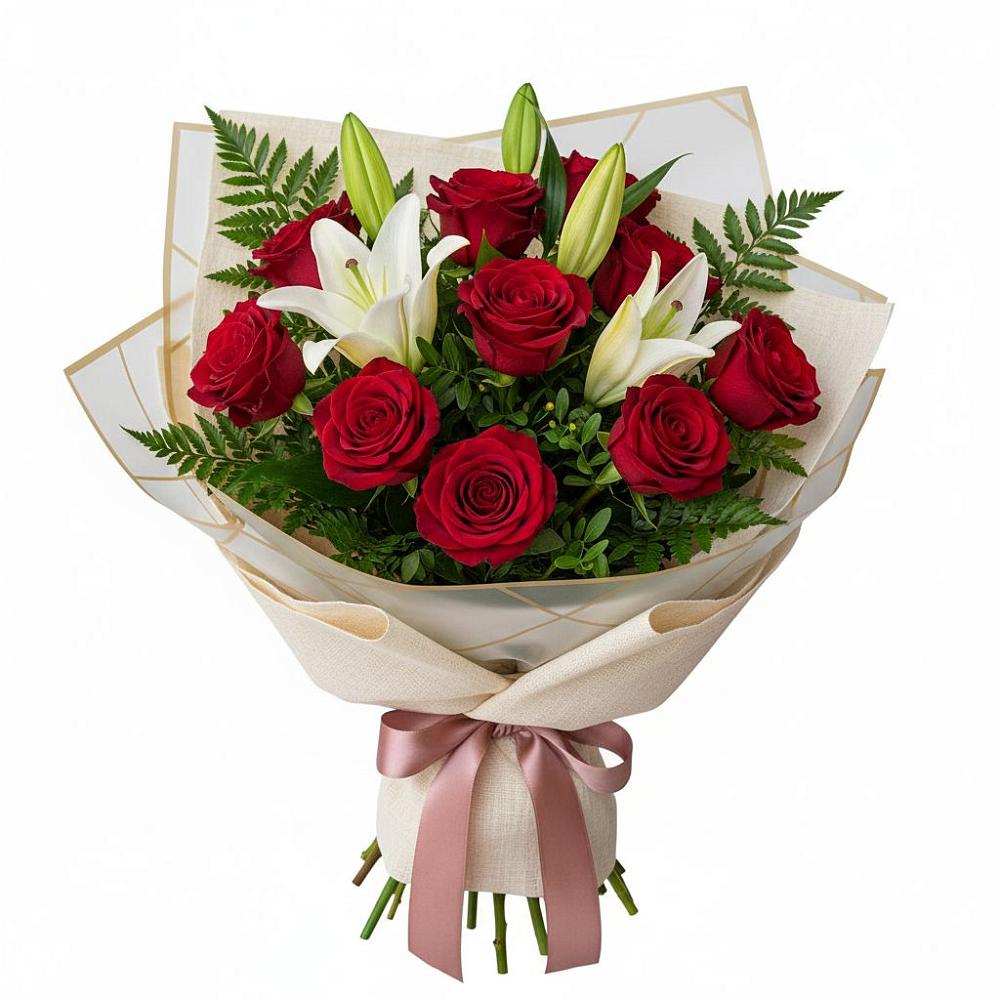 Букет цветов из: Лилии и Розы в Колодкино