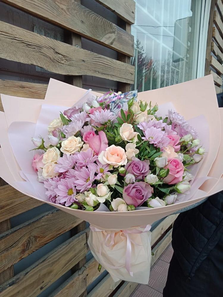 Букет цветов из: Розы и Хризантемы в Колодкино