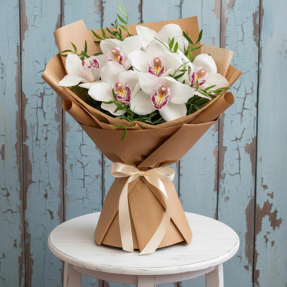 Букет цветов из: Орхидеи и Розы в Колодкино