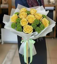 Букет цветов из:  Хризантемы и Розы в Колодкино