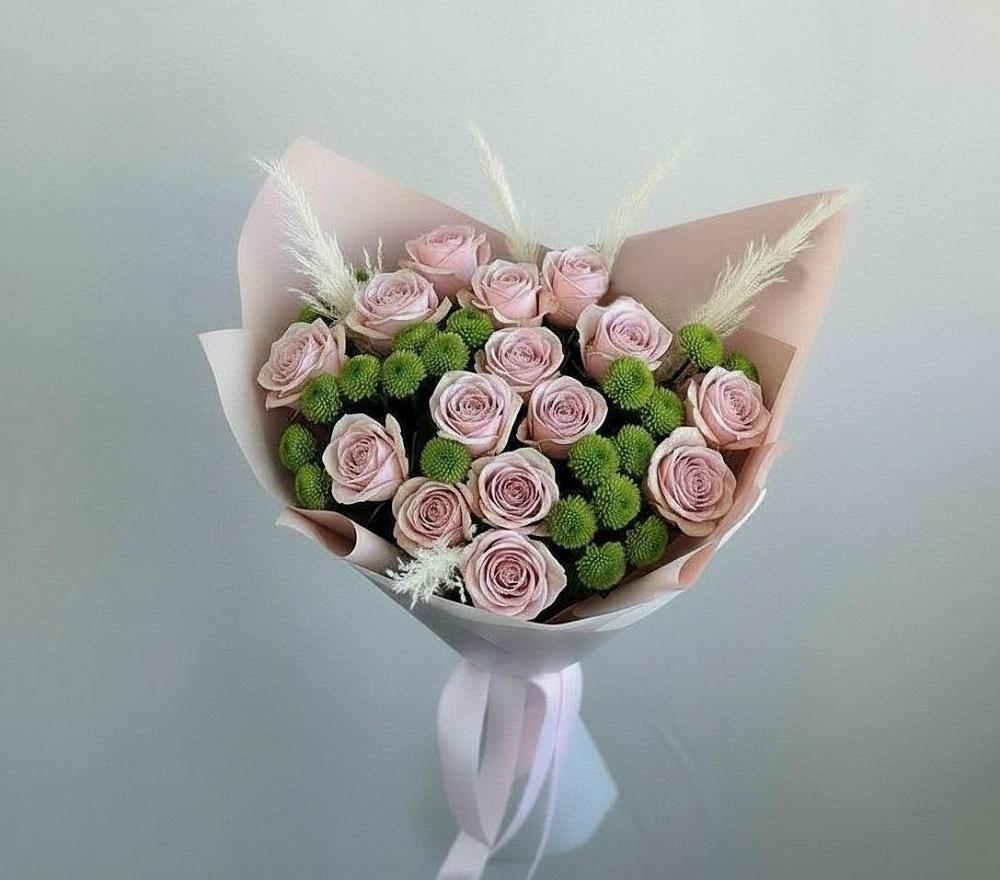 Букет цветов из: Розы и Хризантемы в Колодкино