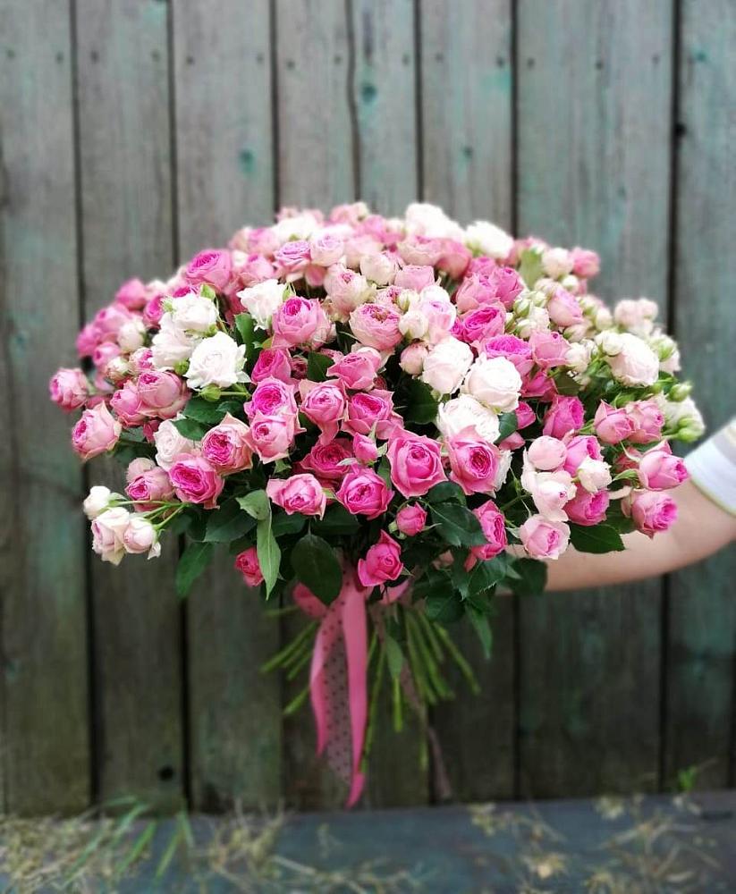 Букет Розовые кустовые розы Натали и Лав Лидия в Колодкино