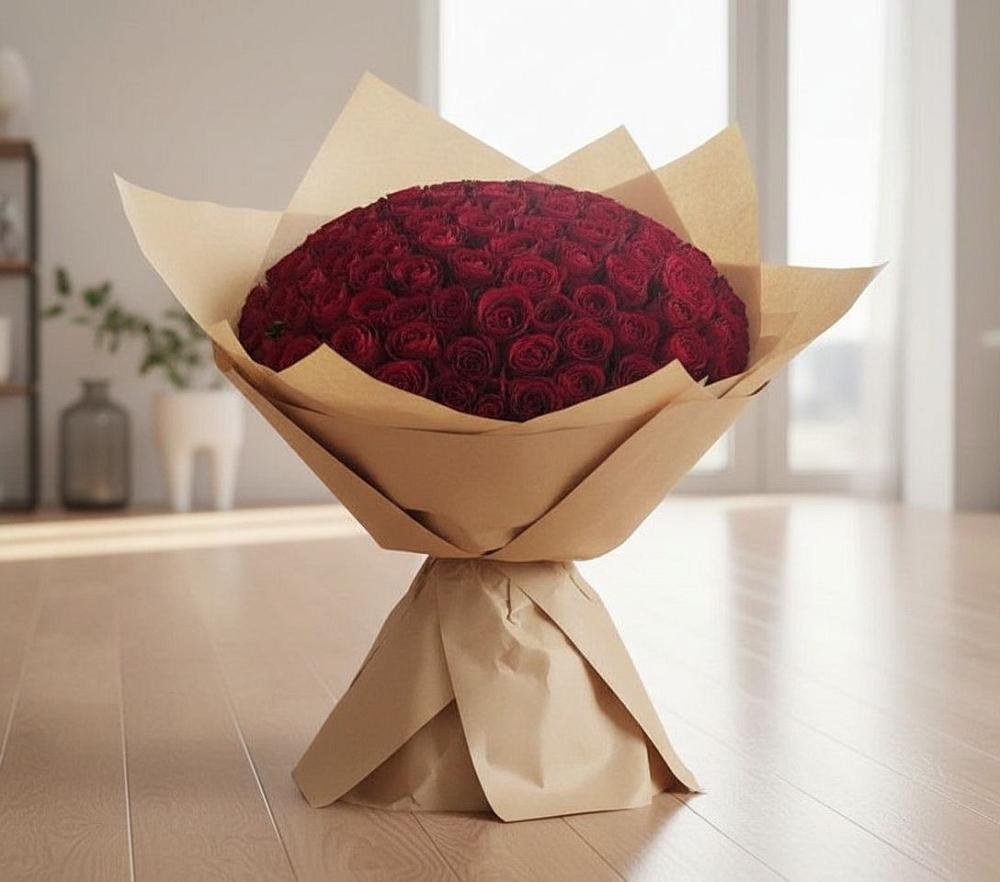 Букет 101 Красная роза в Колодкино