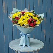 Букет цветов из:  Альстромерии и Хризантемы в Колодкино